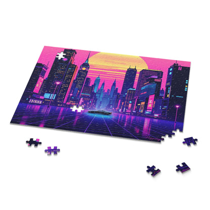 Neon City Puzzle | 120-500 Pieces | Hippsey Creations
