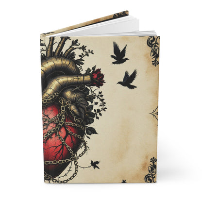 Dark Heart's Desire Hardcover Journal | 5x8 150 Pages | Hippsey Creations