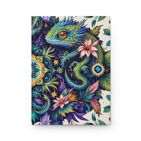 Kaleidoscope Lizard Garden Hardcover Journal | 5x8 150 Pages | Hippsey Creations