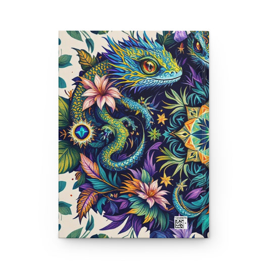 Kaleidoscope Lizard Garden Hardcover Journal | 5x8 150 Pages | Hippsey Creations