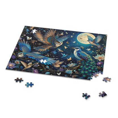 Moonlit Songbird Puzzle | 120-500 Pieces | Hippsey Creations