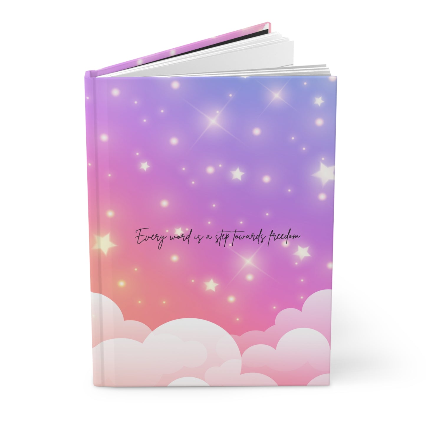 Every word is a step. Hardcover Journal - Hippsey Creations