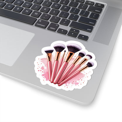 Cosmetic Brush Sticker | Kiss-Cut Decal | Hippsey Creations for Beauty Lovers
