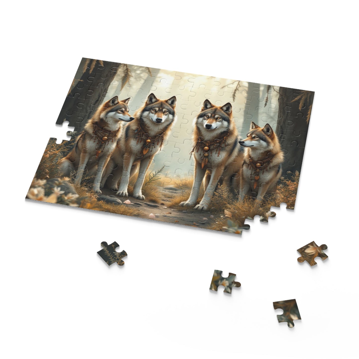 Majestic Wolf Puzzle | 120-500 Pieces | Hippsey Creations