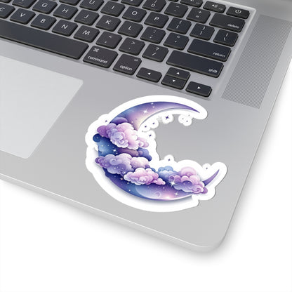 Cosmic Moon Sticker | Kiss-Cut Design | Hippsey Creations
