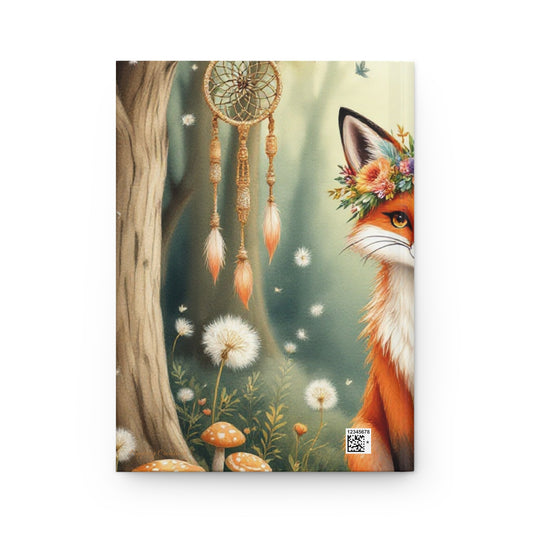 Whimsical Fox Hardcover Journal | 5x8 150 Pages | Hippsey CreationsDesign | Hippsey Creations