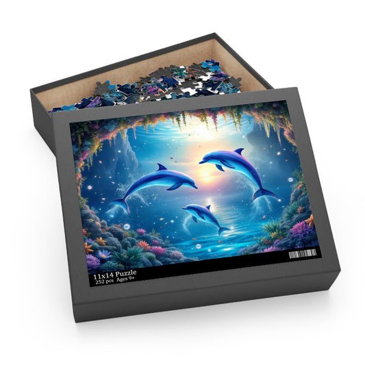 Ocean Bliss Dolphin Puzzle | 120-500 Pieces | Hippsey Creations