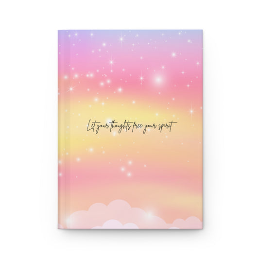 Let your thoughts free. Hardcover Journal - Hippsey Creations