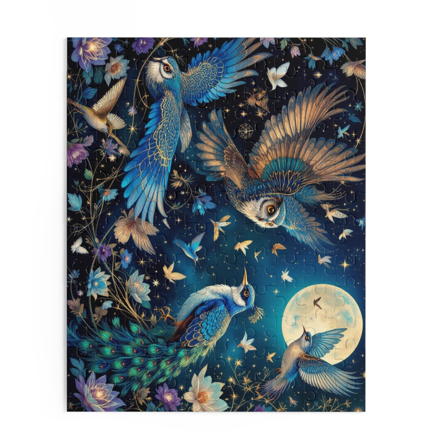 Moonlit Songbird Puzzle | 120-500 Pieces | Hippsey Creations