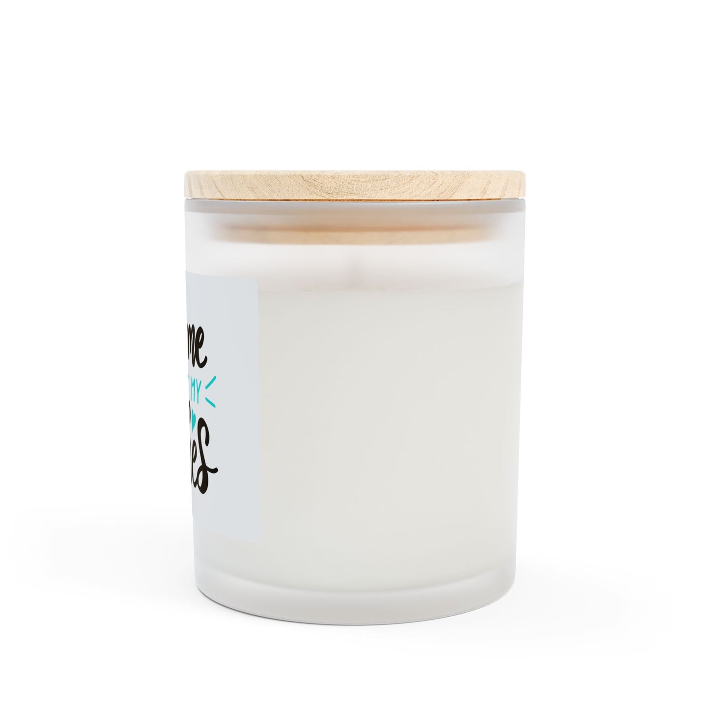 Spa Teal Luxe Ask Me About My Lashes Wooden Wick Candle | 11oz Coconut-Soy | Hippsey Creations