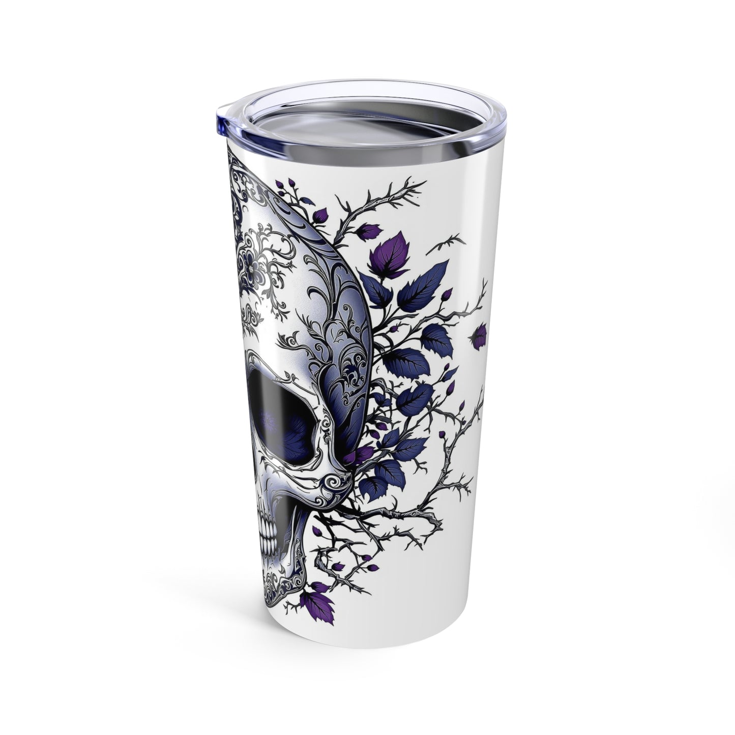 Skull & Floral Tumbler | 20oz Stainless Steel | Hippsey Creations