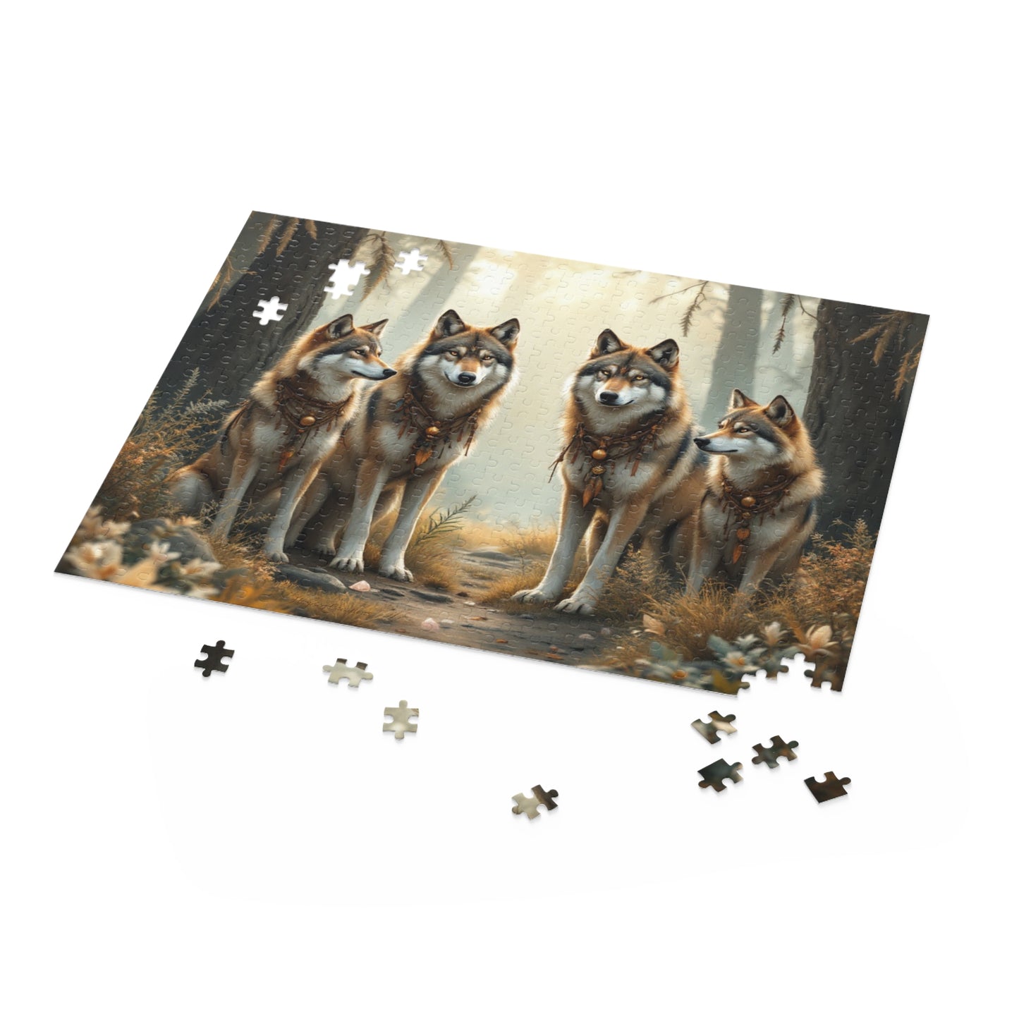 Majestic Wolf Puzzle | 120-500 Pieces | Hippsey Creations
