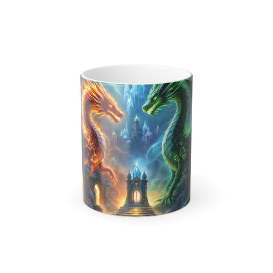 Dragon's Twilight Color-Changing Mug | Enchanted Dreams Collection | Hippsey Creations
