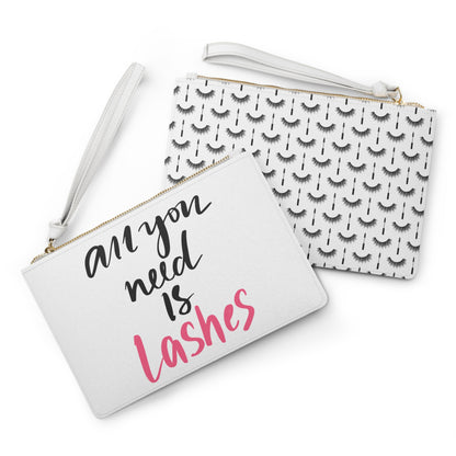 Pink Glam Studio All You Need is Lashes Clutch Bag | Vegan Leather | Hippsey Creationsather Clutch Bag