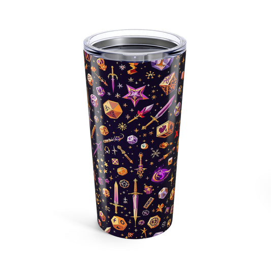 Mystical Adventure Tumbler 20oz - Fantasy Design for Gamers, Gift for D&D Enthusiasts, Travel Mug, Unique Drinkware