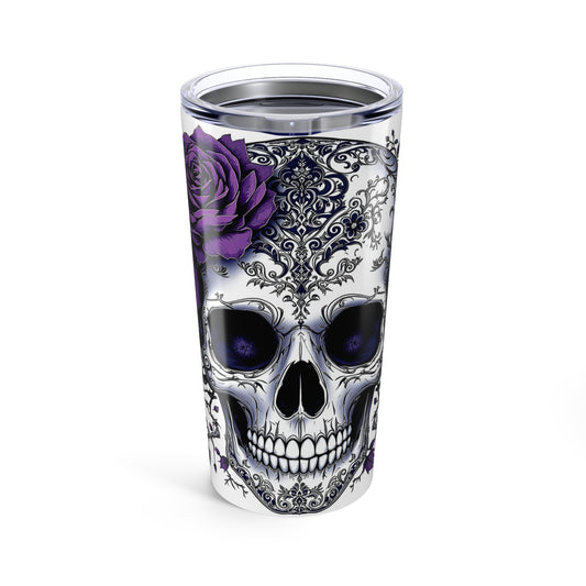 Skull & Floral Tumbler | 20oz Stainless Steel | Hippsey Creations