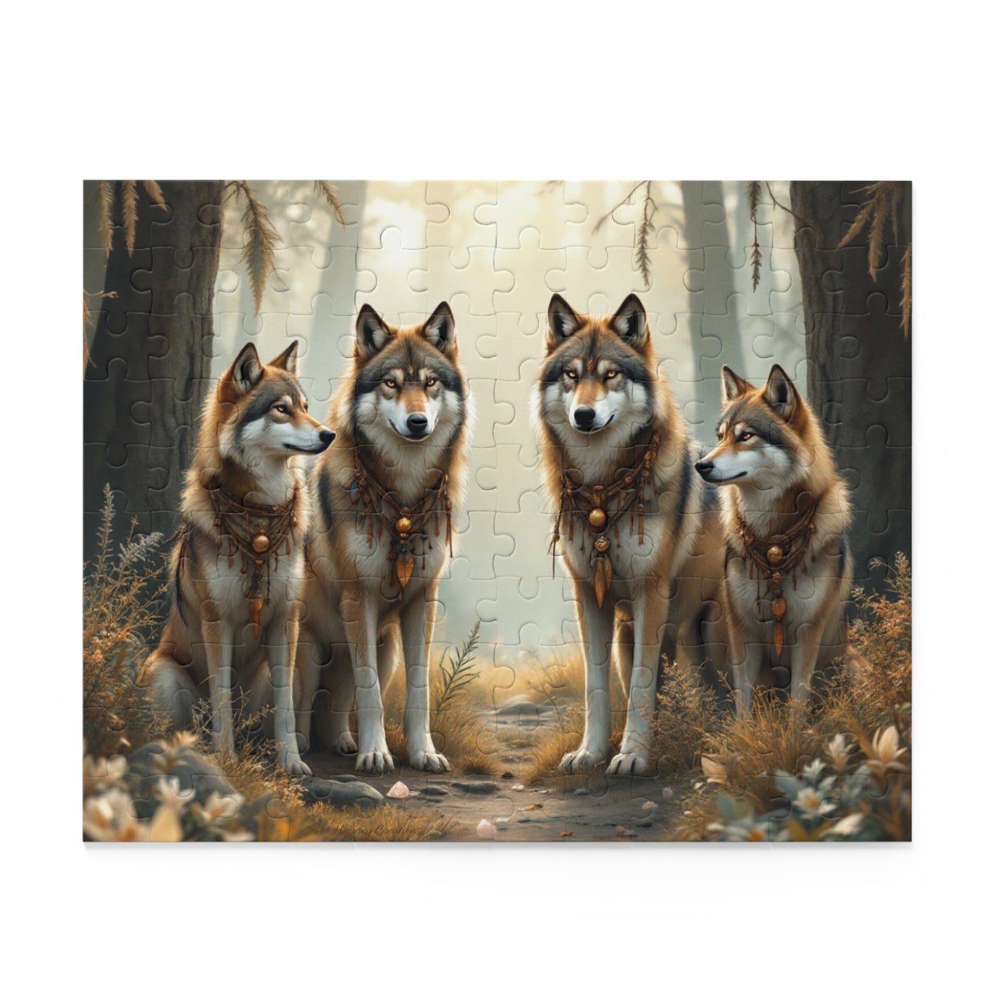 Majestic Wolf Puzzle | 120-500 Pieces | Hippsey Creations