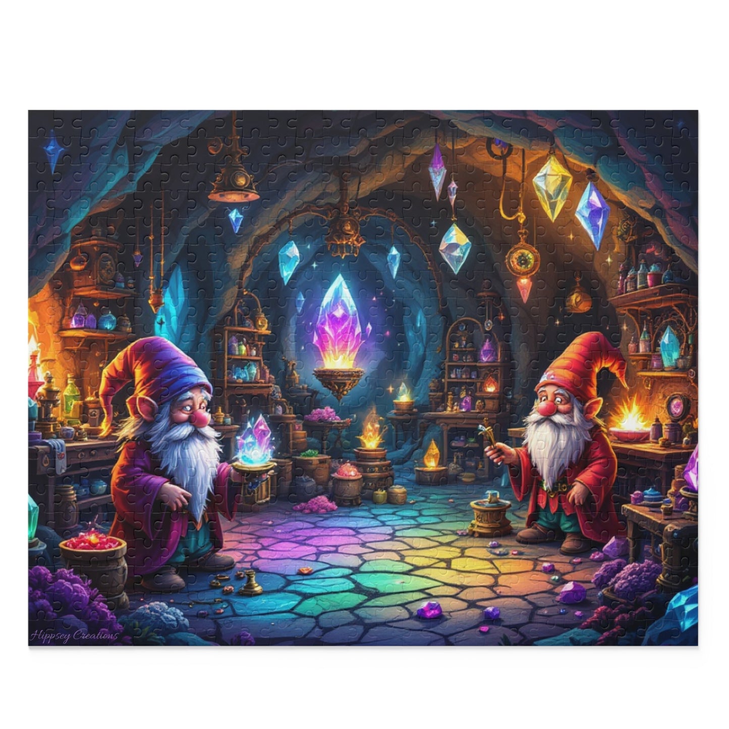 Enchanted Gnome Crystal Puzzle | 120-500 Pieces | Hippsey Creations