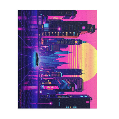 Neon City Puzzle | 120-500 Pieces | Hippsey Creations
