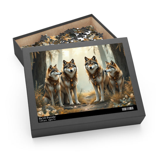Majestic Wolf Puzzle | 120-500 Pieces | Hippsey Creations