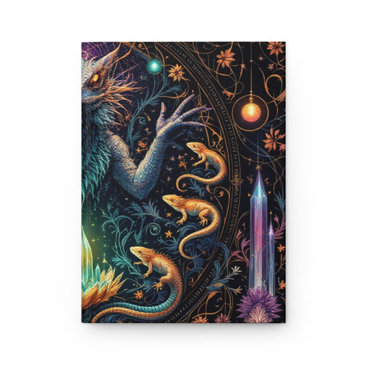 Mystical Lizard Lore Hardcover Journal | 5x8 150 Pages | Hippsey Creations