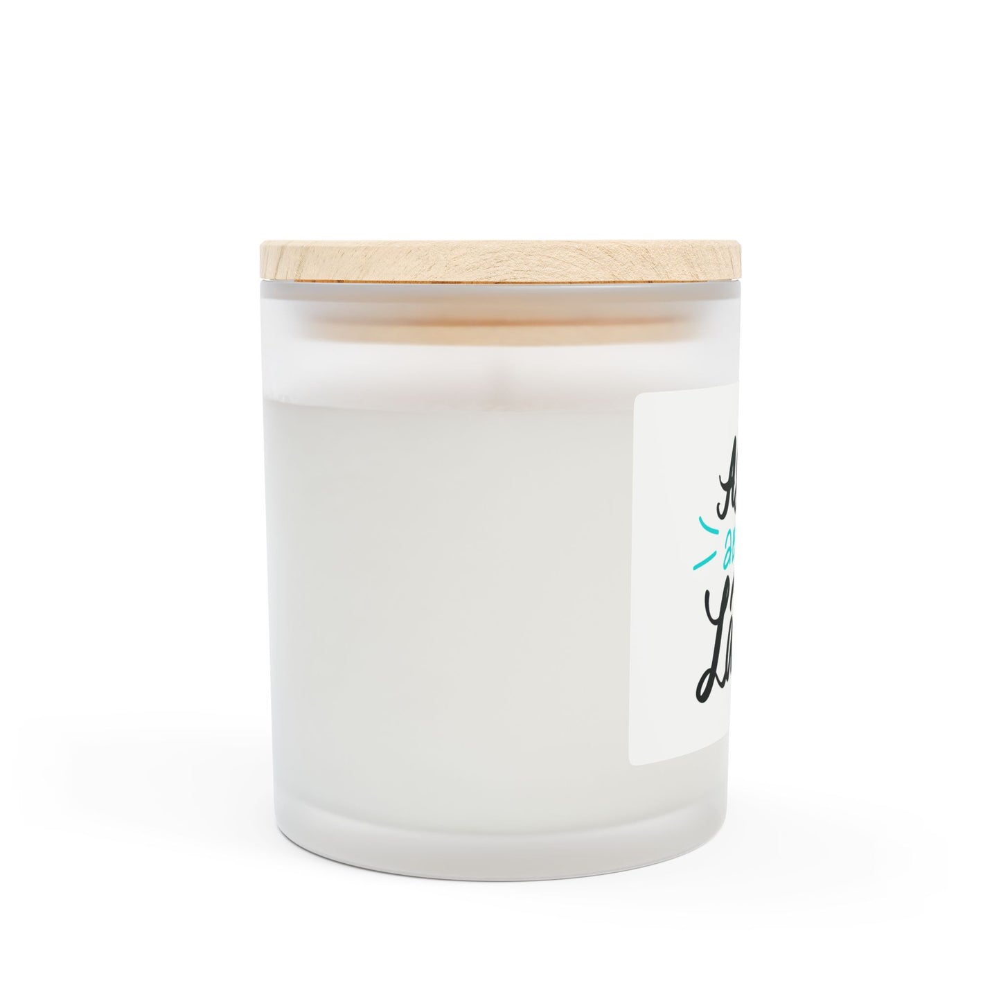 Spa Teal Luxe Ask Me About My Lashes Wooden Wick Candle | 11oz Coconut-Soy | Hippsey Creations